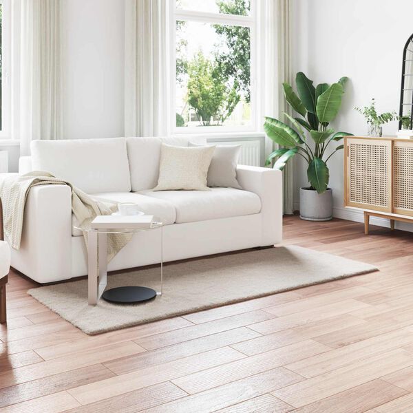 vidaXL Kunstpels Kanin Teppe Olite Beige 80 x 200 cm Polyester