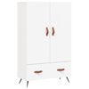vidaXL Highboard hvit 69,5x31x115 cm konstruert tre