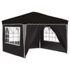 vidaXL Pop-up Festtelt Svart 288 x 288 x 245 cm Oxford Stoff