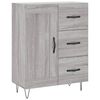 vidaXL Highboard gr&aring; sonoma 69,5x34x180 cm konstruert tre