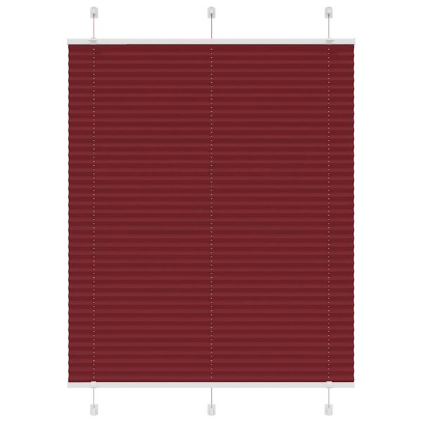 vidaXL Pliss&eacute;gardin Bordeaux R&oslash;d 110x150 cm Stoff Bredde 109,4 cm
