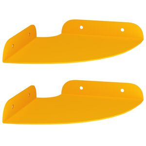 vidaXL Flytende hylle med hylle 2 pcs Sennepsgul 15 x 15 x 2 cm