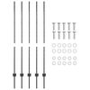vidaXL Gjerdep&aring;le 5 pcs Gr&aring; 140 cm St&aring;l