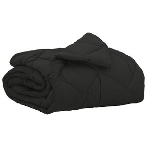 vidaXL Sommerdyne Svart 200 x 135 cm Mikrofiber