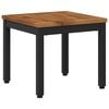 vidaXL Kaffebord Naturlig og svart 40 x 40,5 x 36 cm Solid akasietre
