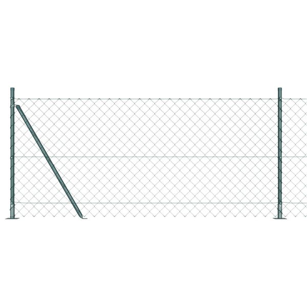 vidaXL Gjerdep&aring;le gr&oslash;nn 10 x 1 m (60 x 60 mm mesh) St&aring;l og PVC