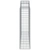 vidaXL Gabionkurver buede 2 stk 200x50x160/180 cm galvanisert jern