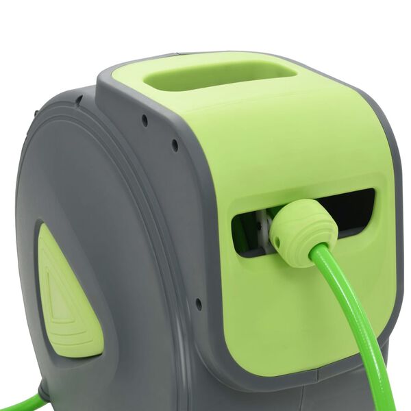 vidaXL Automatisk uttrekkbar slangetrommel veggmontert 30+2 m