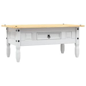 vidaXL Salongbord meksikansk Corona-stil furu 100x55x44 cm hvit