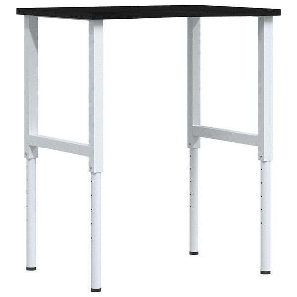 vidaXL Arbeidsbenk m&oslash;rkebrun 80x60x(71,5-98) cm heltre eik
