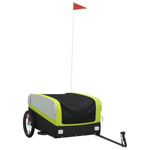 vidaXL Sykkelvogn svart og gr&oslash;nn 45 kg jern