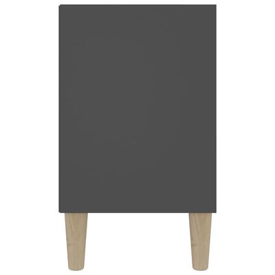 vidaXL TV-benk med ben i heltre grå 103,5x30x50 cm