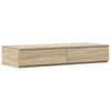 vidaXL Sengeskuffer Sonoma eik 80 x 36,5 x 16,5 cm Konstruert tre