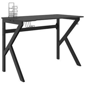 vidaXL Spillebord med K-formede ben svart 110x60x75 cm