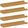 vidaXL Vegghylle med hylle 4 pcs Beige 40 x 9 x 3 cm Konstruert tre