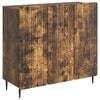 vidaXL Serviesskap R&oslash;kt Eik 89 x 34,5 x 82 cm Konstruert tre