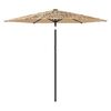 vidaXL Hageparasoll med st&aring;lstang brun 268x268x226 cm