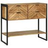 vidaXL Konsollbord med skuff Brun 90 x 35 x 80 cm Solid akasietre