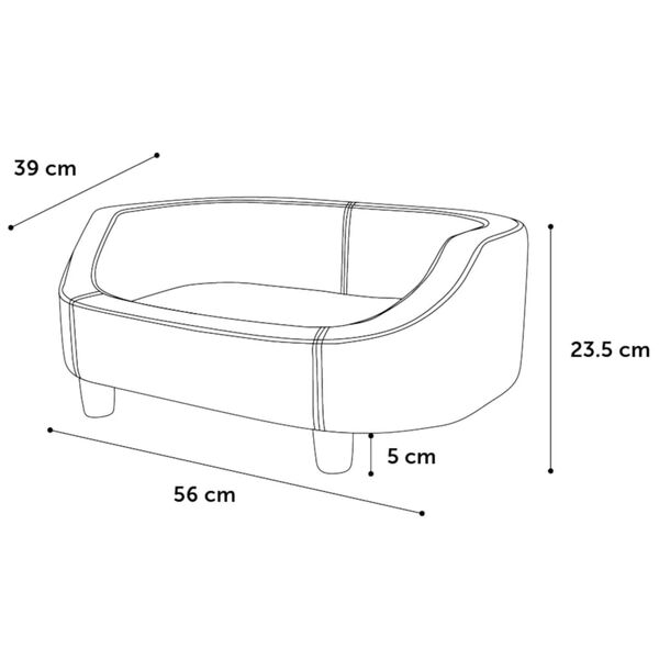 FLAMINGO Hundesofa Emerald gr&oslash;nn S 56x39x23,5 cm