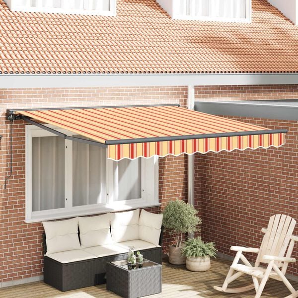 vidaXL Innvendbar Markise Flerfarget 350 x 250 cm Aluminium og stoff