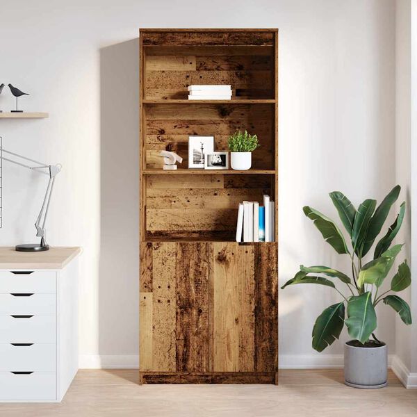 vidaXL Highboard gammelt tre 70x35x180 cm konstruert tre