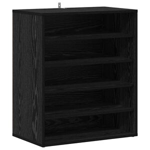 vidaXL Sko Skap 60 x 35 x 70 cm Konstruert tre Svart eik