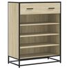 vidaXL Skoskap sonoma eik 75x38x97,5 cm konstruert tre og metall