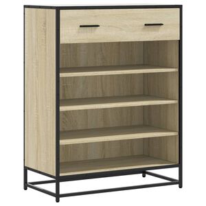 vidaXL Skoskap sonoma eik 75x38x97,5 cm konstruert tre og metall