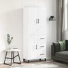 vidaXL Highboard hvit 69,5x34x180 cm konstruert tre