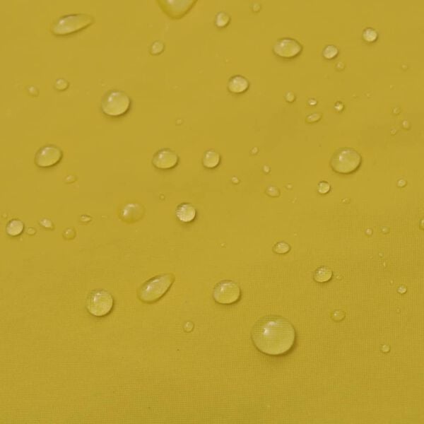 vidaXL vanntett, kraftig lang regnfrakk med hette Gul M