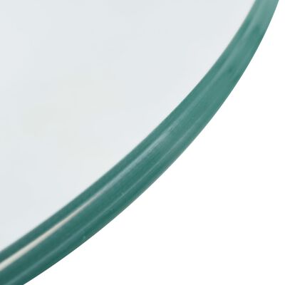 vidaXL Salongbord med rund glassflate 2 stk høyglans grå