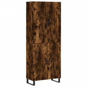 vidaXL Highboard r&oslash;kt eik 69,5x34x180 cm konstruert tre