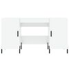 vidaXL Skrivebord høyglans hvit 140x50x75 cm konstruert tre