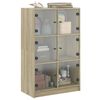 vidaXL Highboard med dører sonoma eik 68x37x109 cm konstruert tre