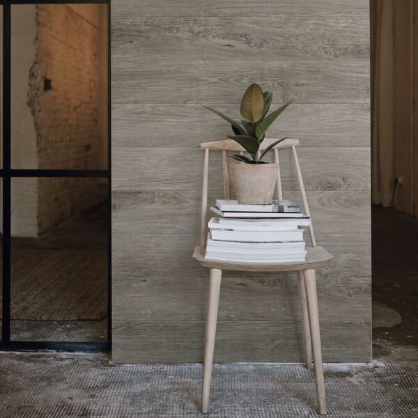 Grosfillex Veggbelegg flis Gx Wall+ 15 stk 15x90 cm gr&aring; eik