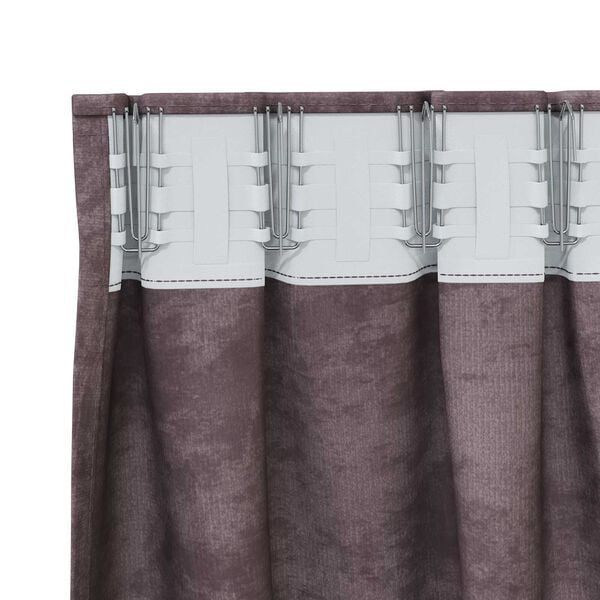 vidaXL Fl&oslash;yel Gardiner med gardiner 2 pcs Brun 245 x 140 cm Fl&oslash;yel
