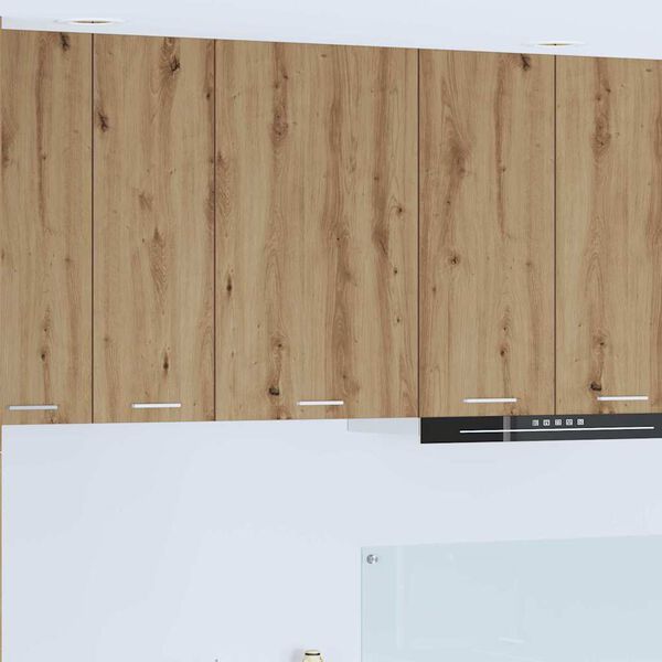 vidaXL Hengende skap med lagring Artisan eik og hvit 50 x 31 x 80 cm