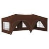 vidaXL Pop-up Festtelt 575 x 288 x 245 cm Brun Oxford Stoff