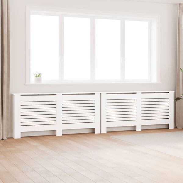 vidaXL Radiatordeksler 2 stk hvit 172x19x81,5 cm MDF