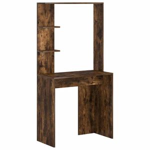 vidaXL Skrivebord R&oslash;kt eik Konstruert tre 78,5 x 37 x 154,5 cm