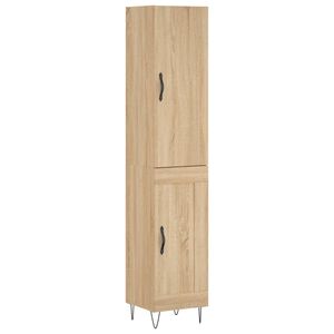 vidaXL Highboard sonoma eik 34,5x34x180 cm konstruert tre