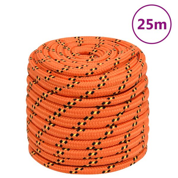 vidaXL B&aring;ttau oransje 16 mm 25 m polypropylen