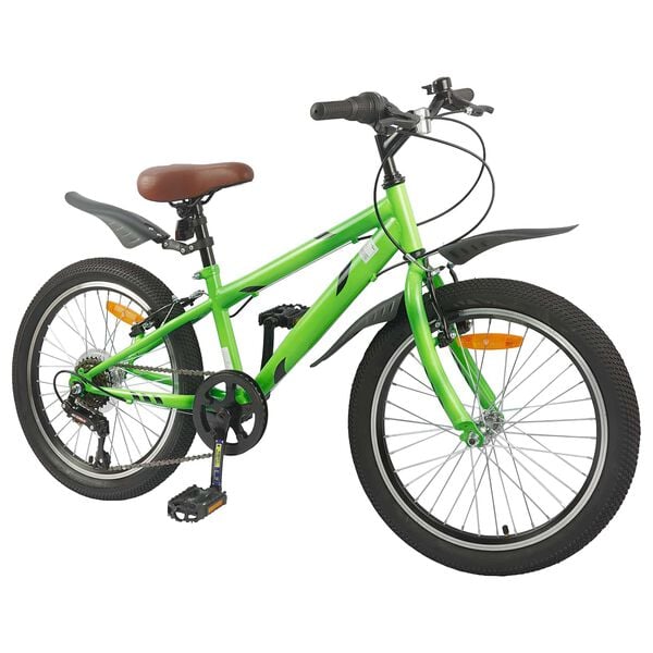 vidaXL Barnesykkel 20 Tommer 6-Speed for 6-11 &aring;r gammel gr&oslash;nn