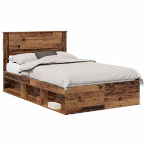 vidaXL Sengestamme Ensfarget Gammelt tre 135 x 190 cm Massiv furu