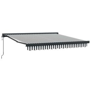 vidaXL Uttrekkbar markise antrasitt og hvit 3x2,5 m stoff og aluminium