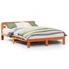 vidaXL Sengeramme uten madrass voksbrun 120x200 cm heltre furu