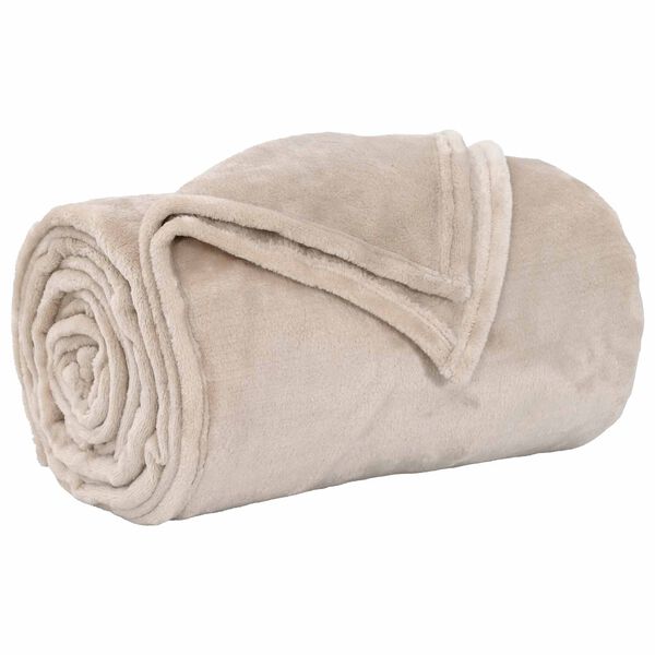 vidaXL Kastepledd 6 pcs Beige 150 x 200 cm Fleece