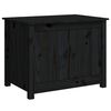 vidaXL Salongbord svart 71x49x55 cm heltre furu
