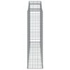 vidaXL Gabionkurver buede 25 stk 300x50x180/200 cm galvanisert jern