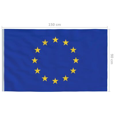 vidaXL Europeisk flagg 90x150 cm